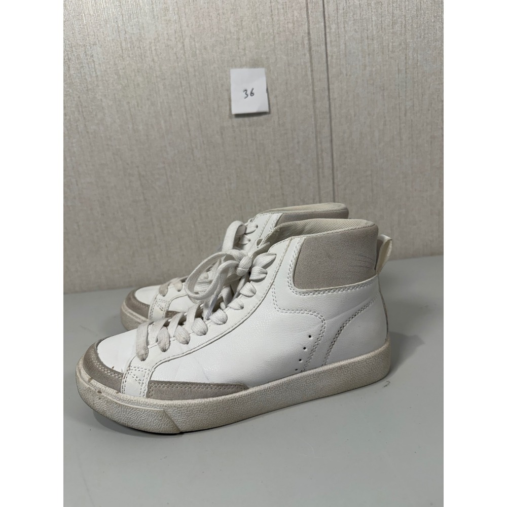 Women's Casual High Top Sneakers with Memory Foam Color White Size 6.5 - Picture 4 of 8